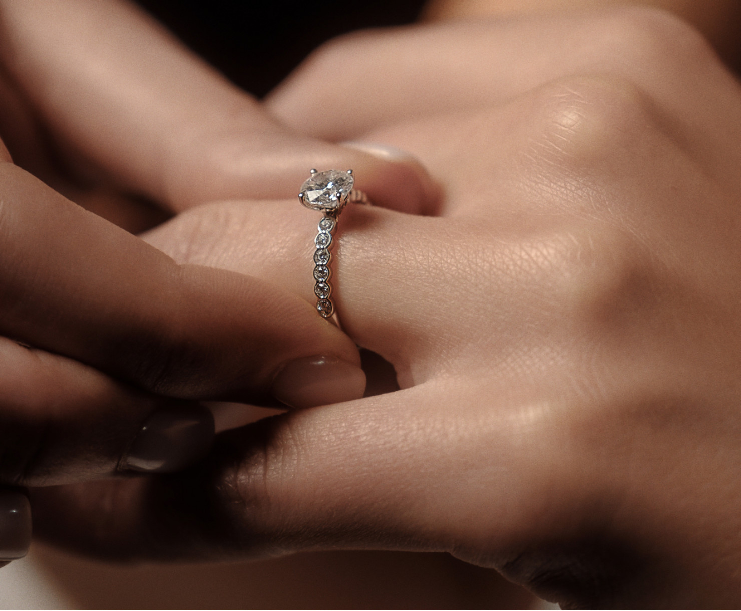 White gold ring with diamonds SOLO by Yulia Gerasimova <span>2161</span>