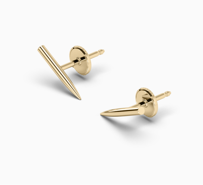Yellow gold earrings need