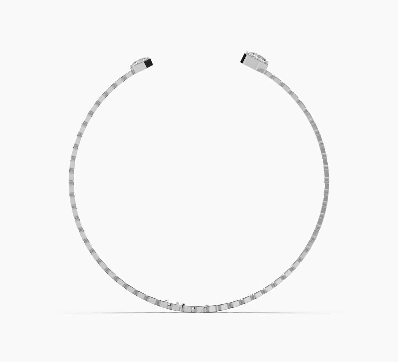 White gold necklace with diamonds Comb 2027W