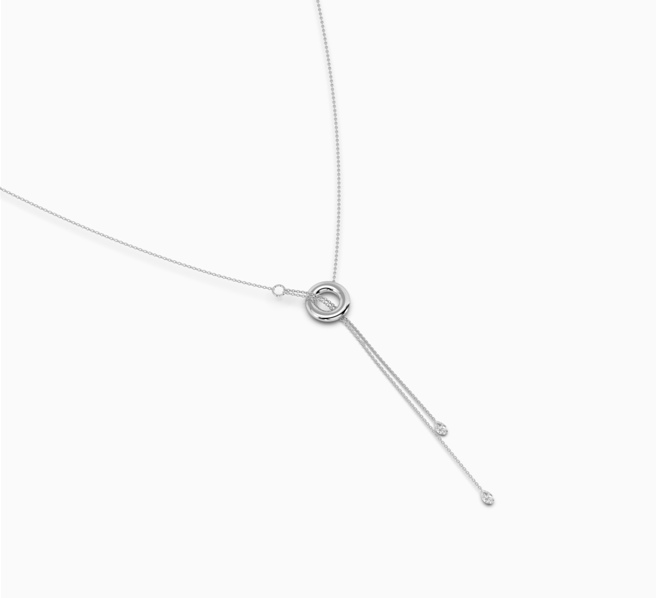 White gold necklace with diamonds timeless 2093P