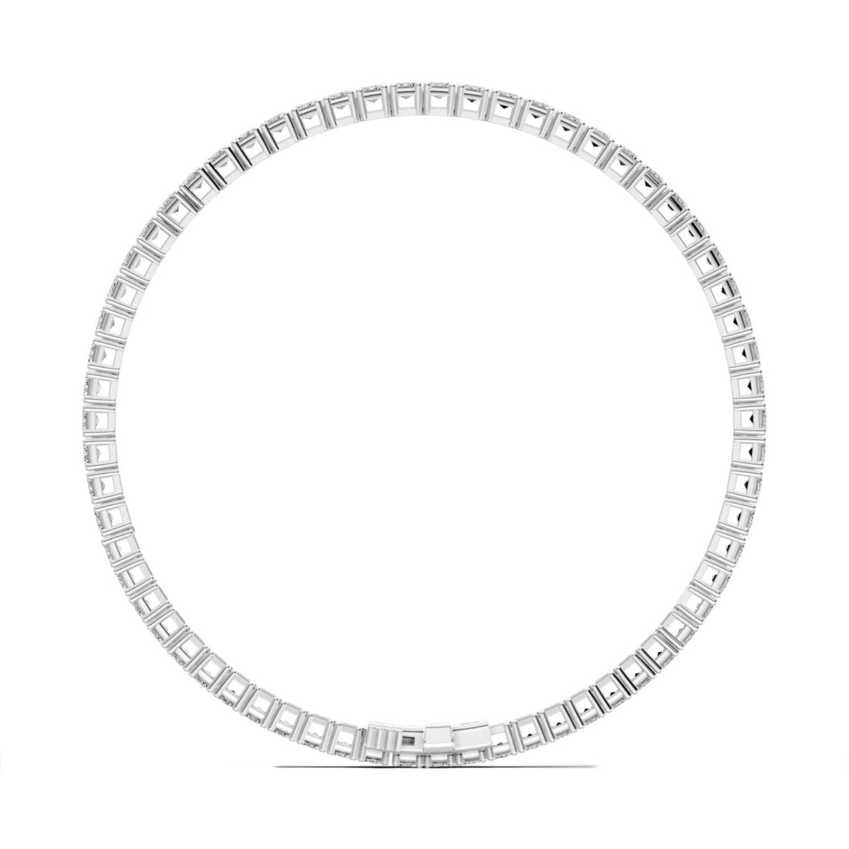 White gold bracelet with princess-cut diamonds glow <span>2282</span>
