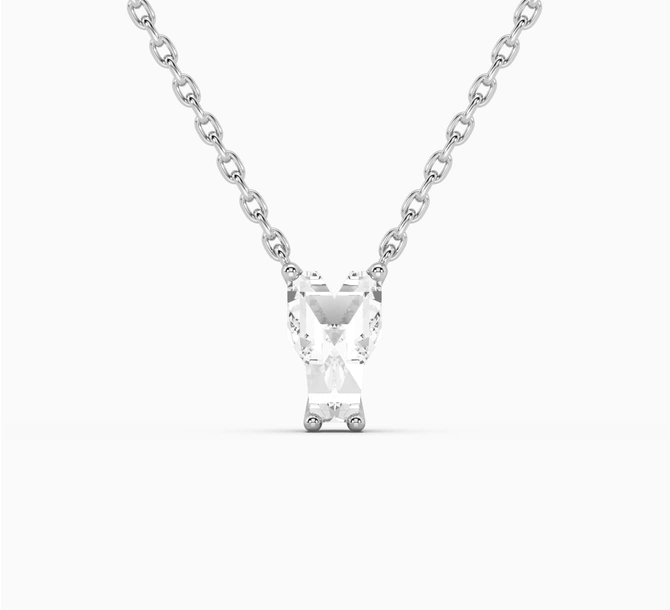 White gold necklace with diamond Letters Y