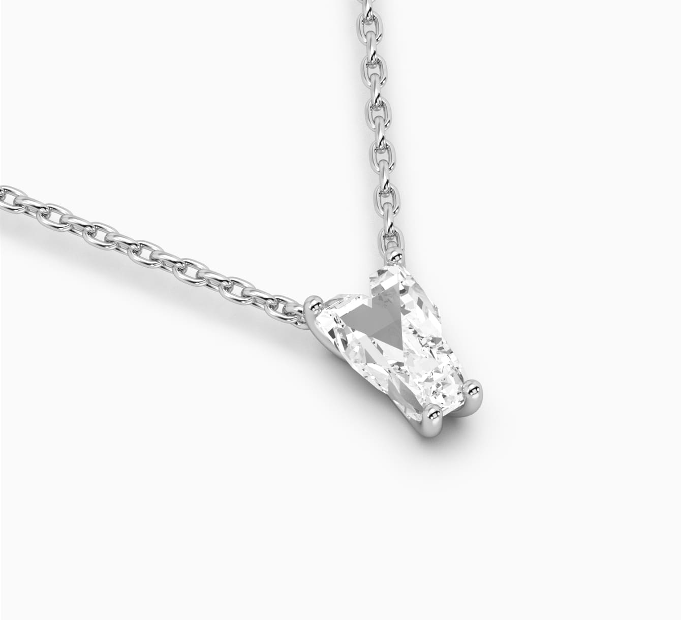 White gold necklace with diamond Letters Y
