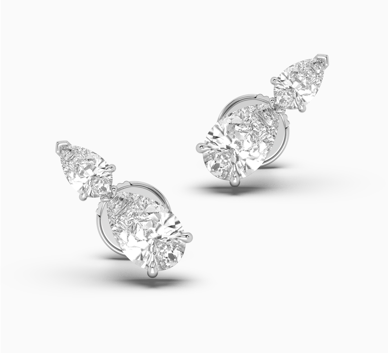 White gold earring with diamonds pears <span>2282</span>