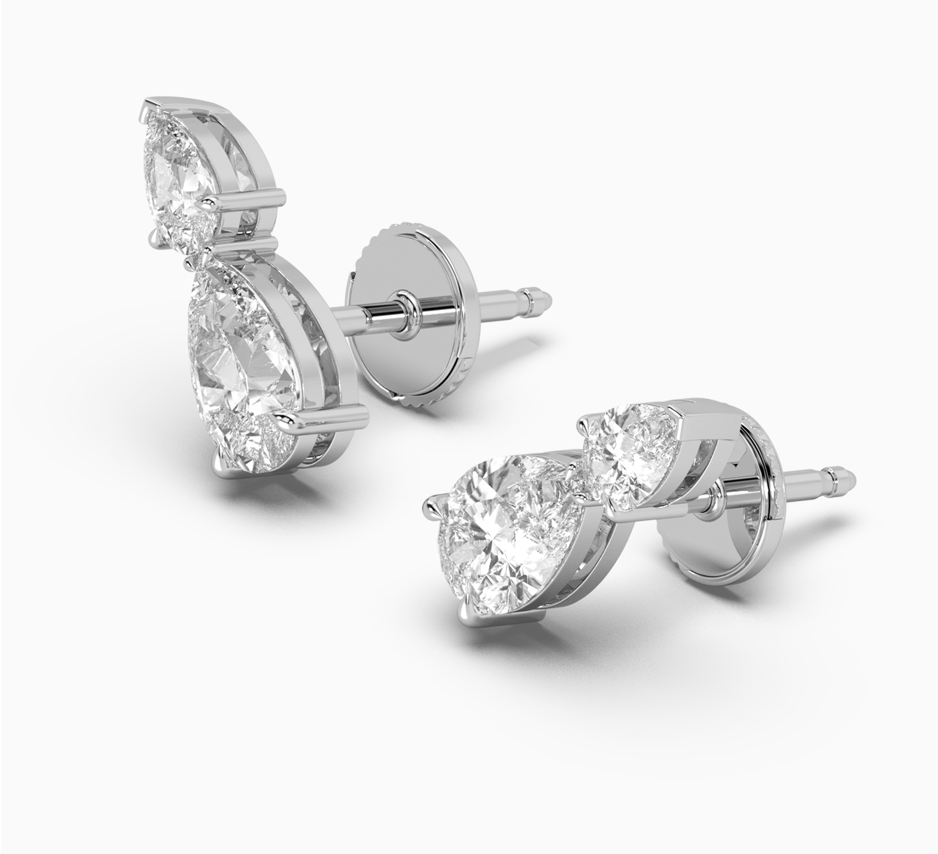 White gold earring with diamonds pears <span>2282</span>