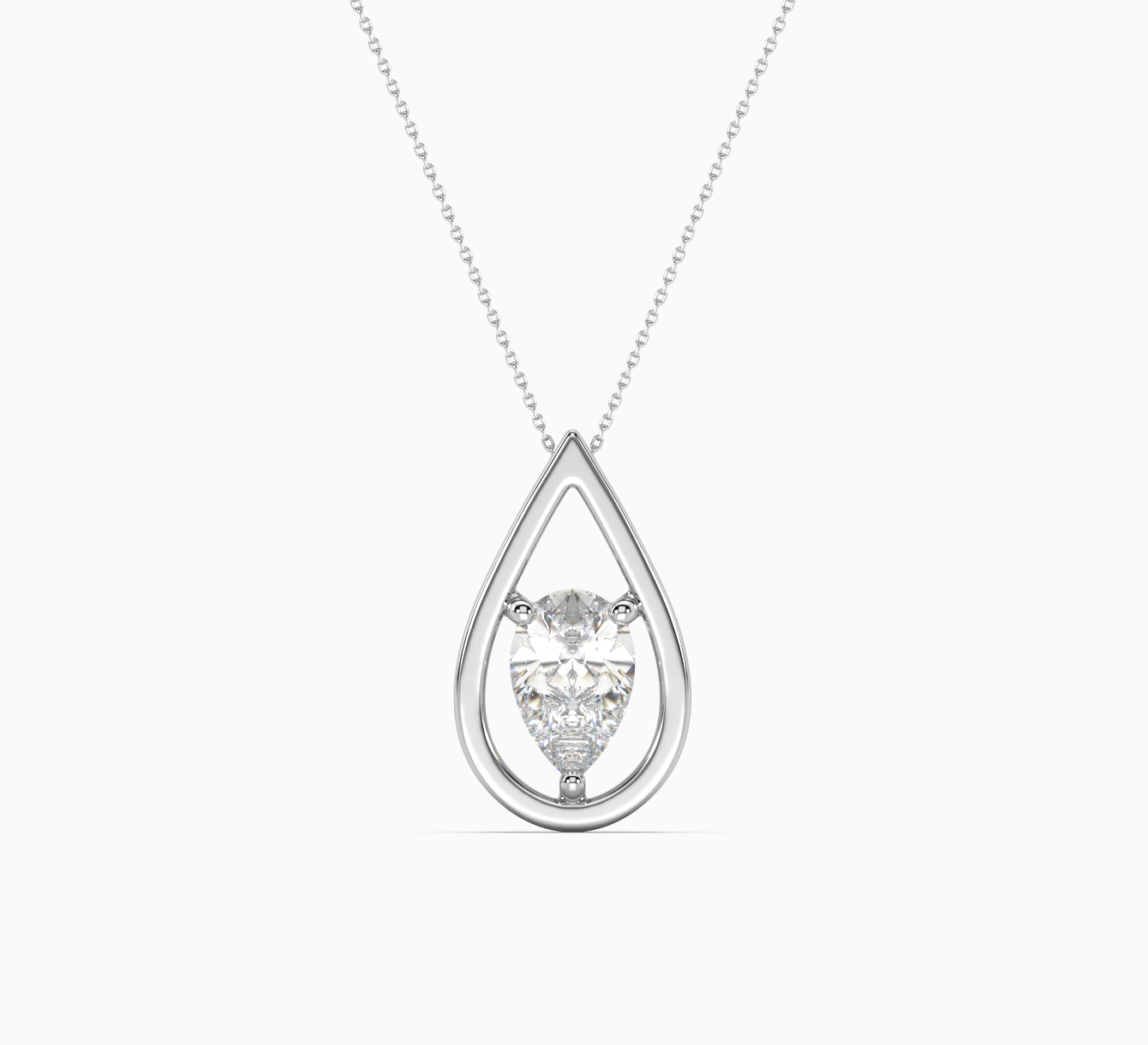 White gold pendant with diamonds Pears <span>2287</span>