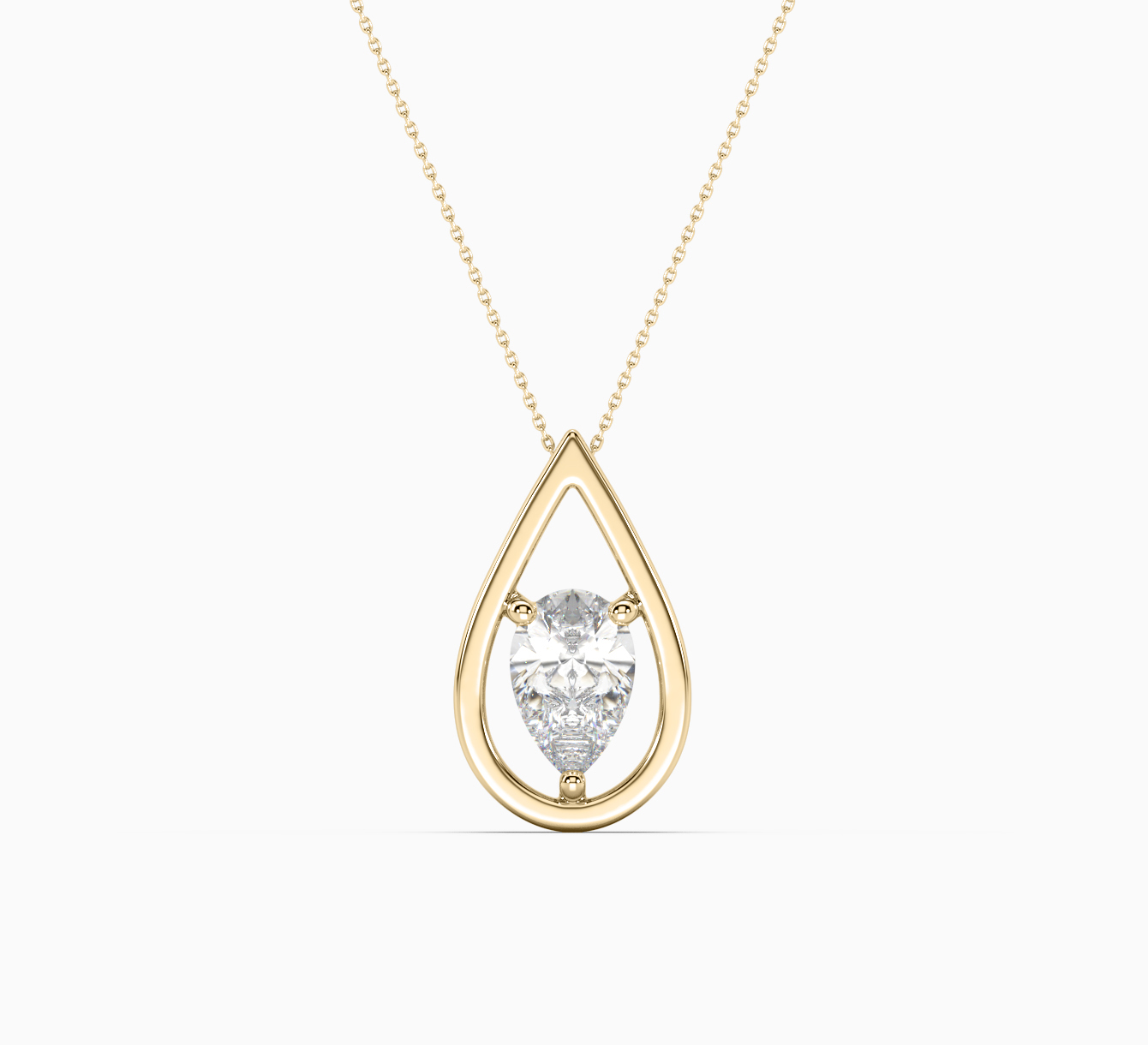 Yellow gold pendant with diamonds Pears <span>2288</span>