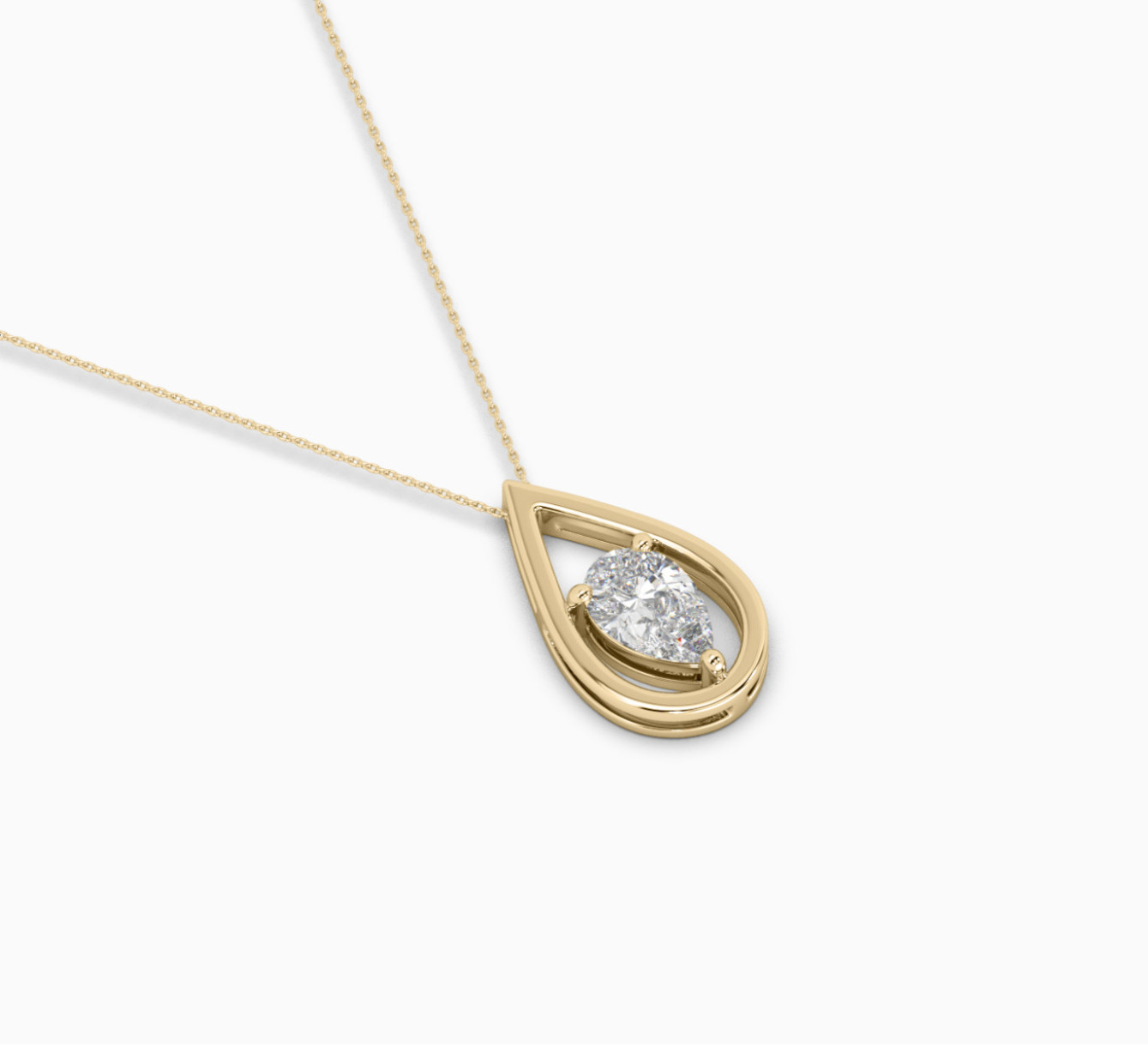 Yellow gold pendant with diamonds Pears <span>2288</span>