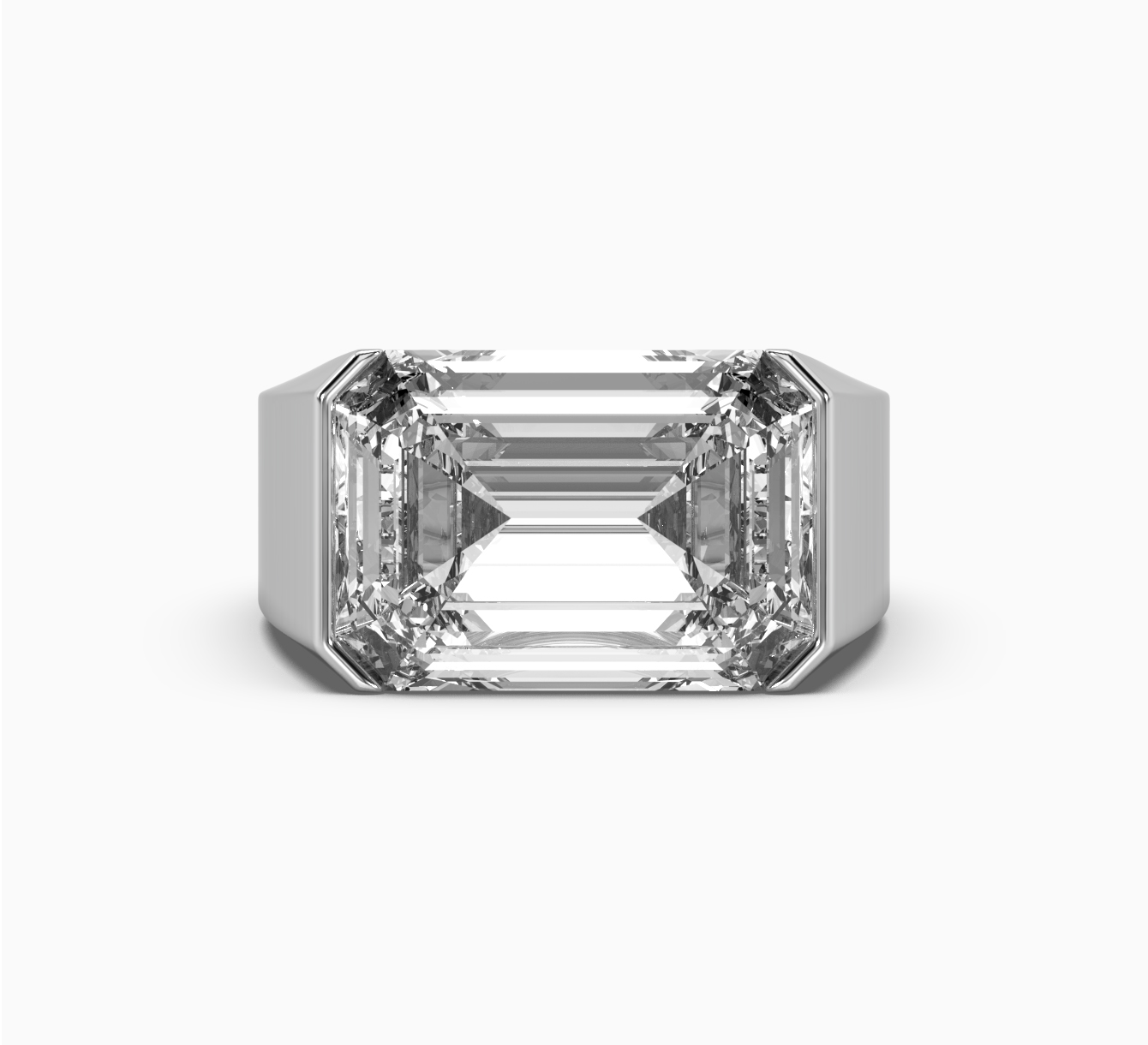 Platinum ring wing with diamond Posh I
