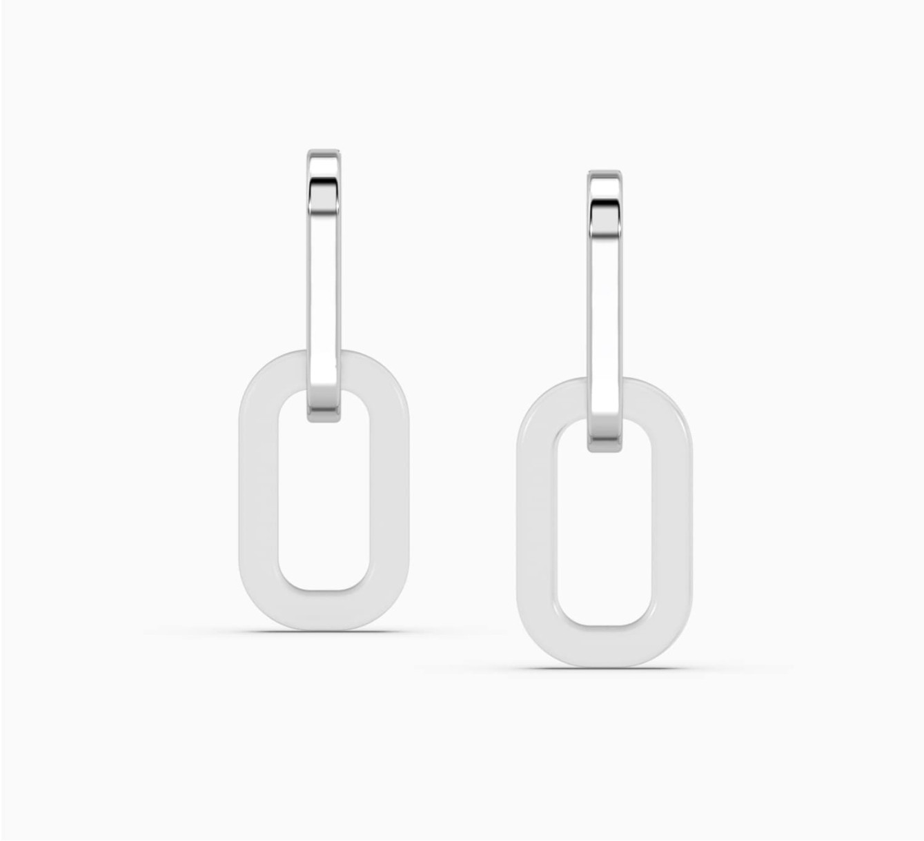 Bio resin white gold earrings SSS <span>2230</span>