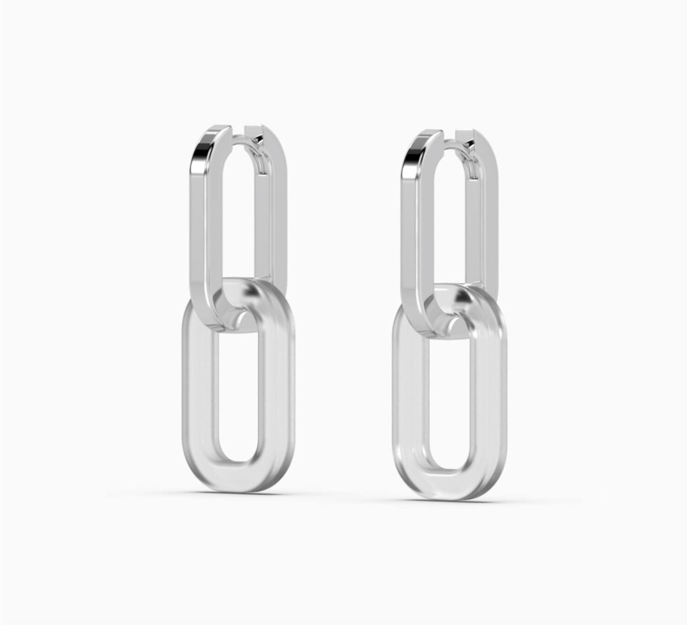 Bio resin white gold earrings SSS <span>2230</span>