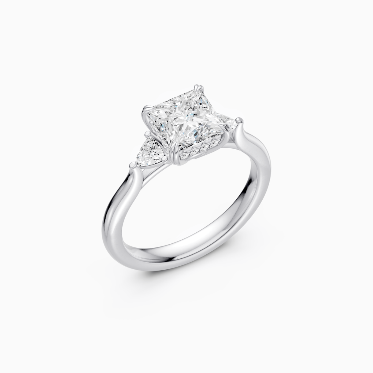 White gold ring with diamond Signature <span>3004</span>