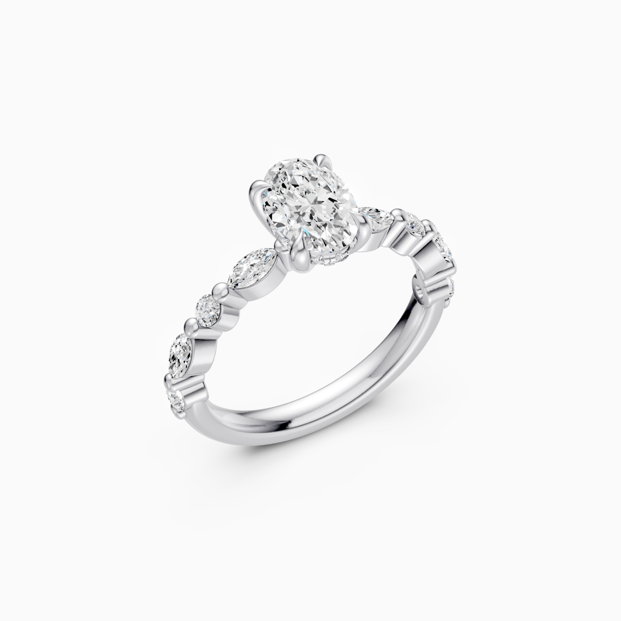 White gold ring with diamond Signature <span>3002</span>