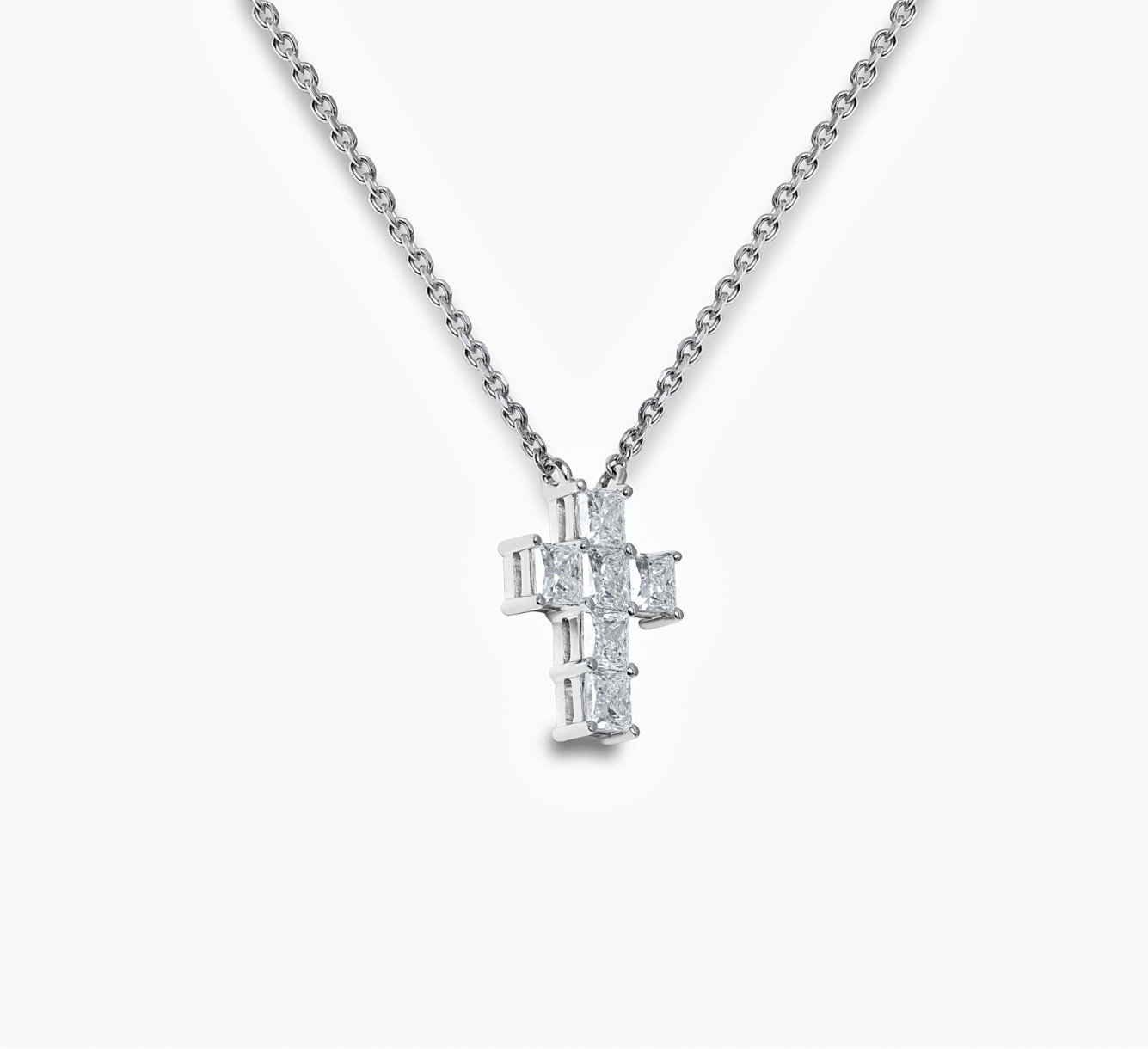 White gold pendant with diamonds saint 2044-<span>1</span>