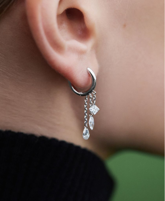 Earrings with diamonds Bloom 2064
