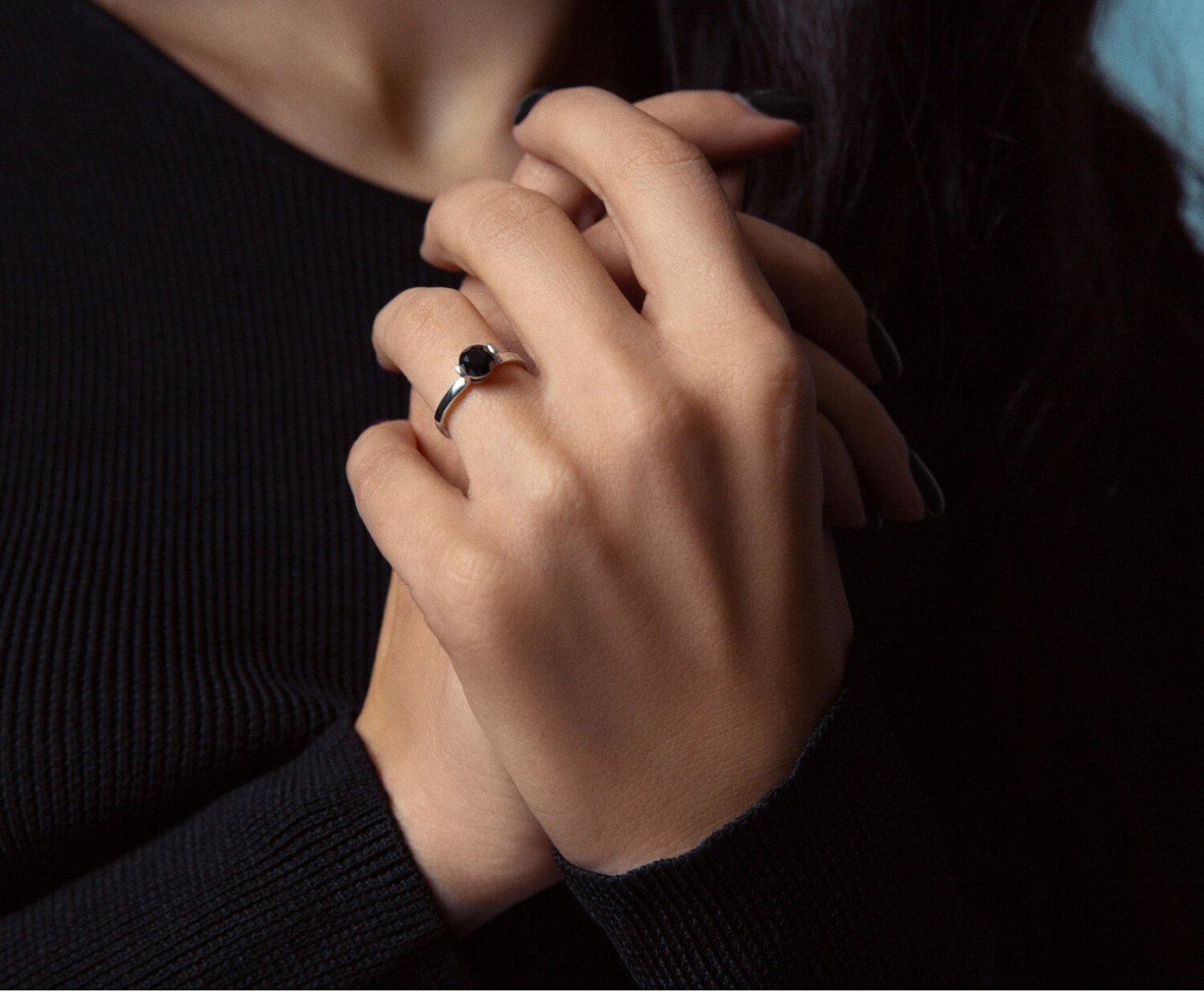 White gold ring with diamonds SOLO by Yulia Kusher <span>2160</span>