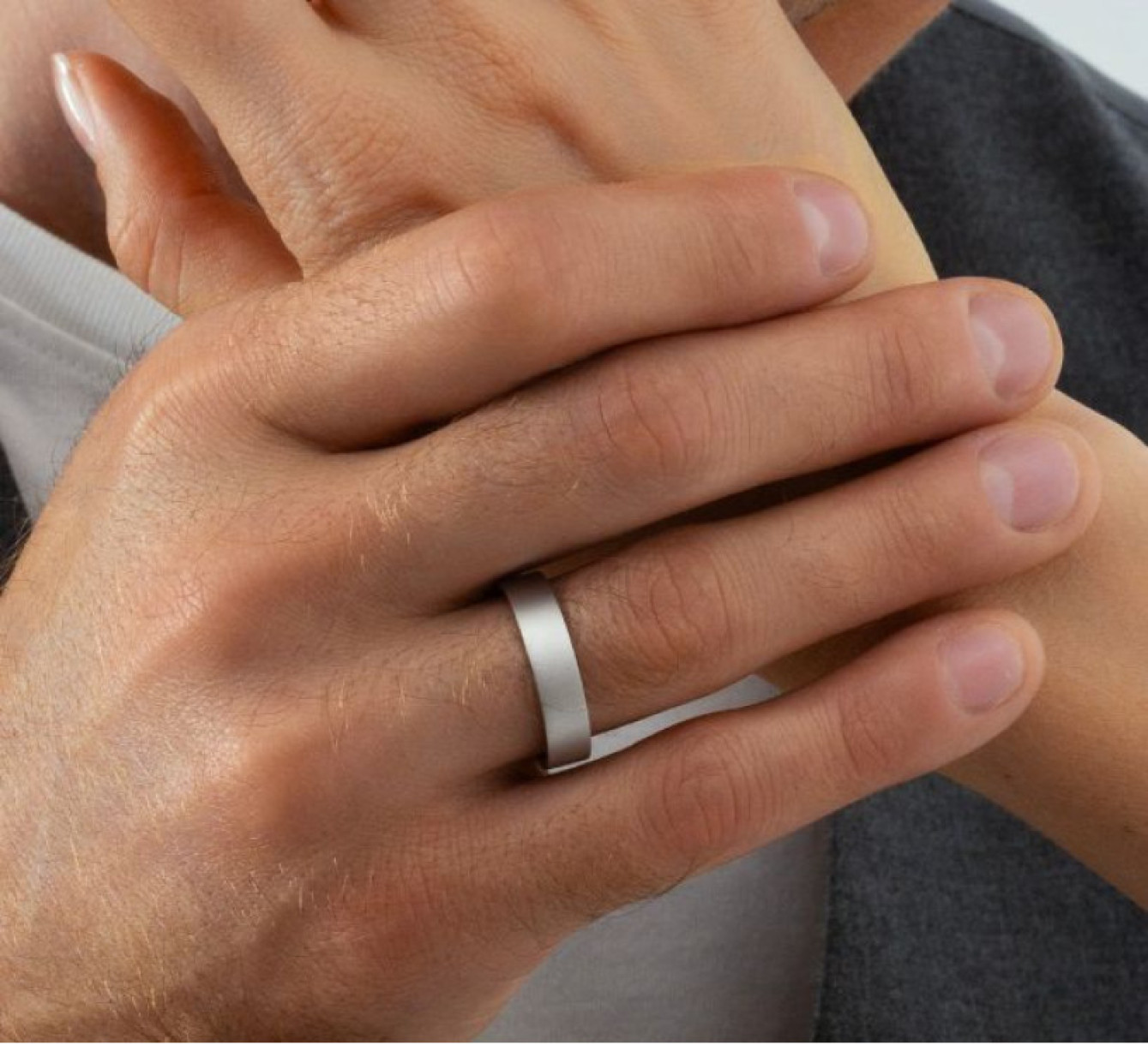 White gold wedding band matte bridal <span>2167</span>