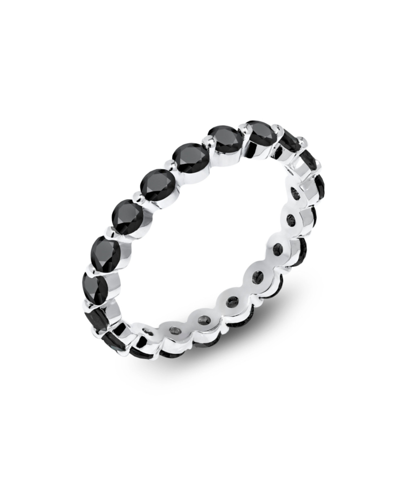 White gold ring with diamonds Black Swan <span>2097</span>