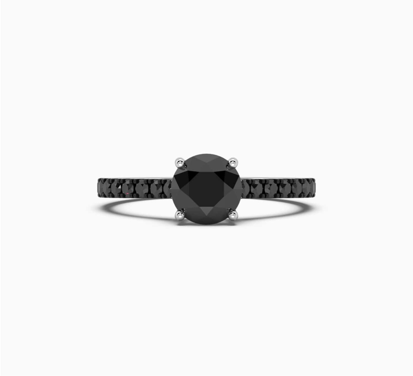 White gold ring with diamonds Black Swan <span>2235</span>