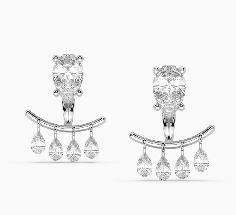 Earrings with diamonds comb2032