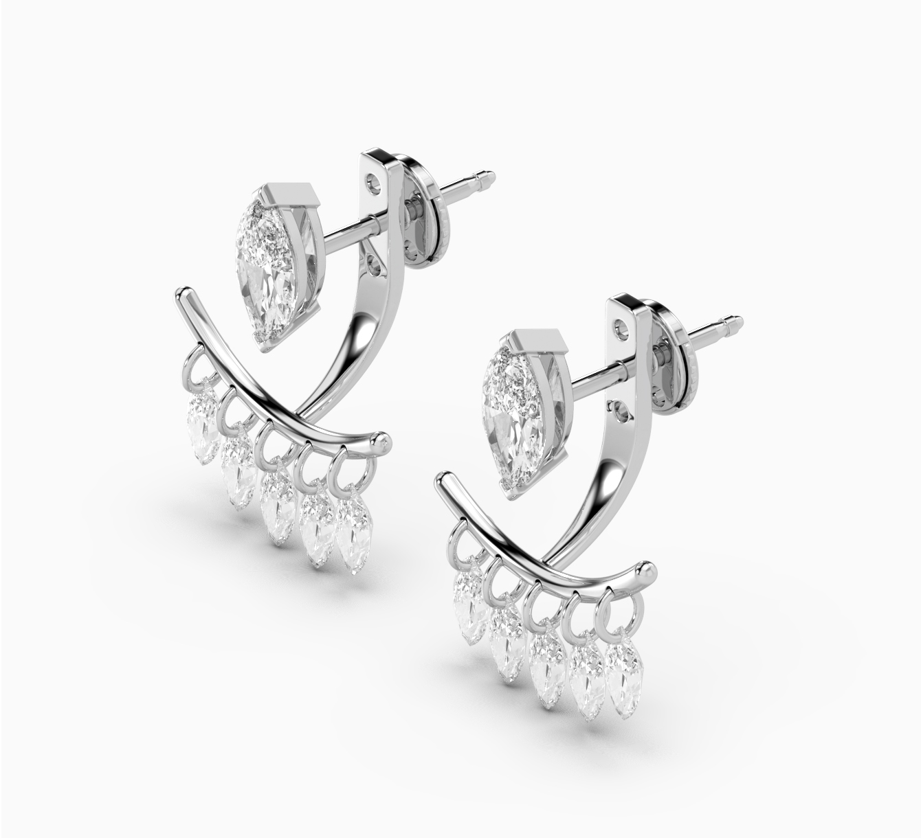 Earrings with diamonds comb <span>2033</span>