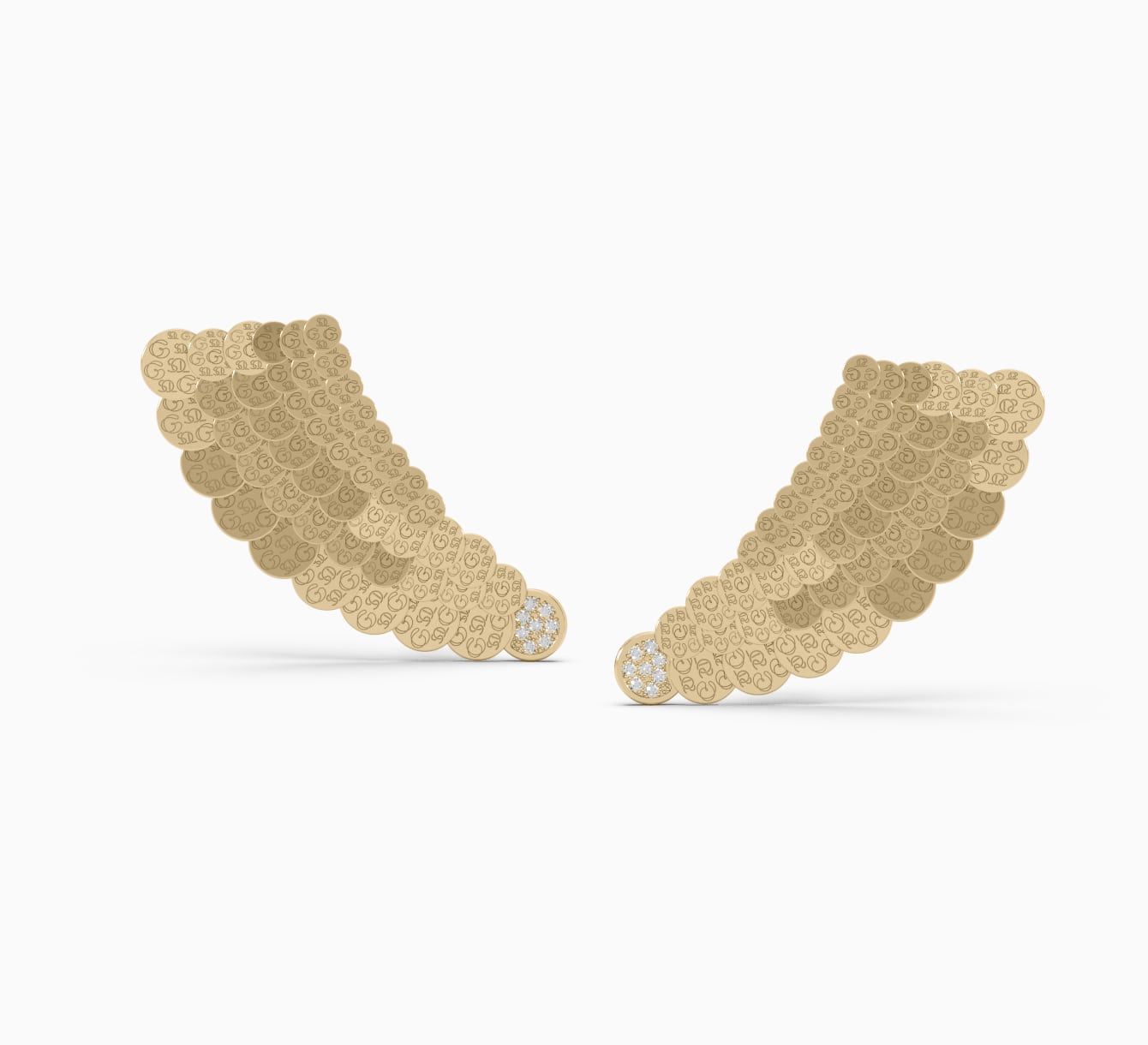 Yellow gold earrings with diamonds Core <span>4003</span>