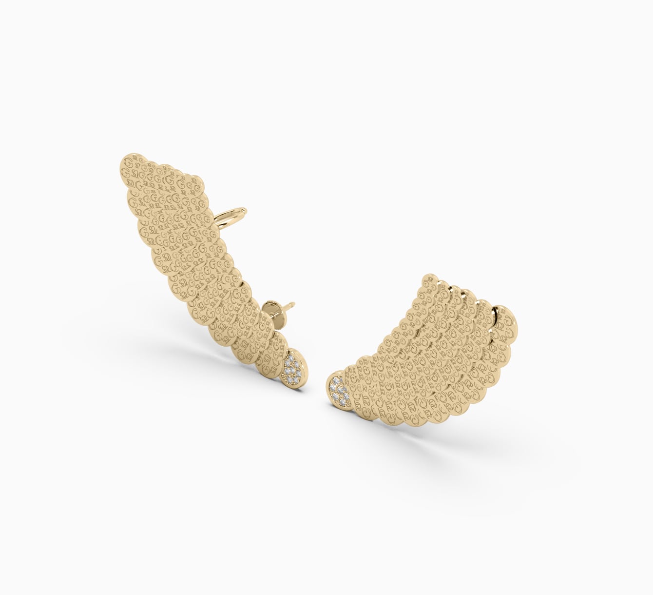 Yellow gold earrings with diamonds Core <span>4003</span>