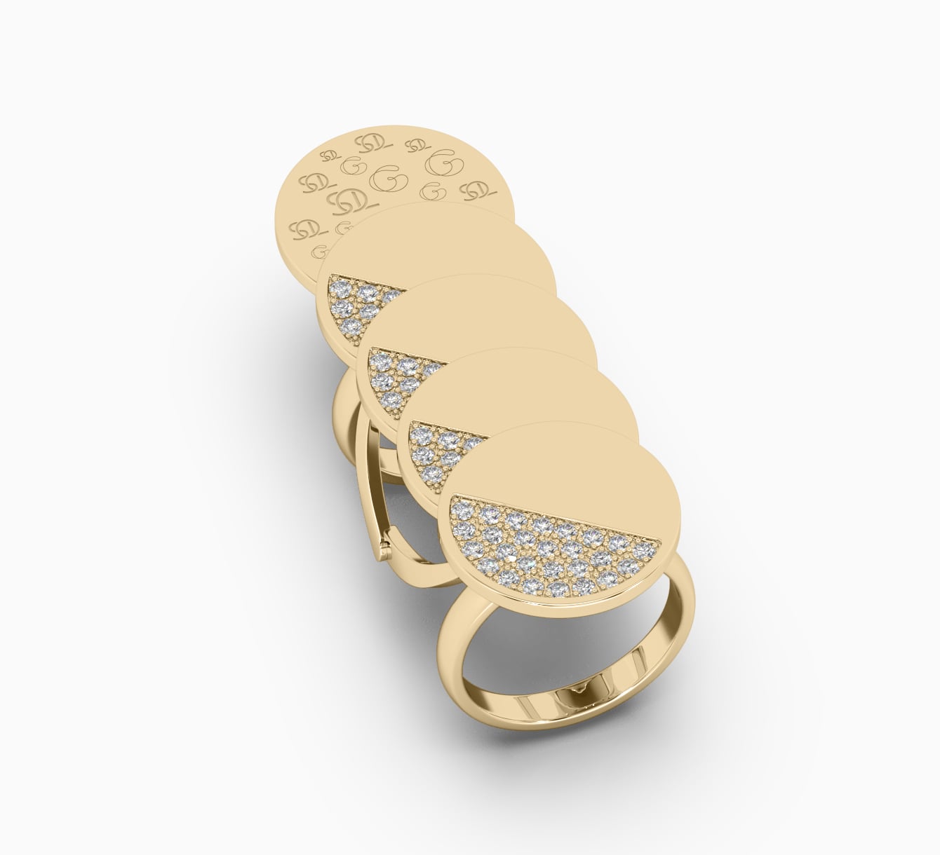 Yellow gold ring with diamonds Core <span>4004</span>