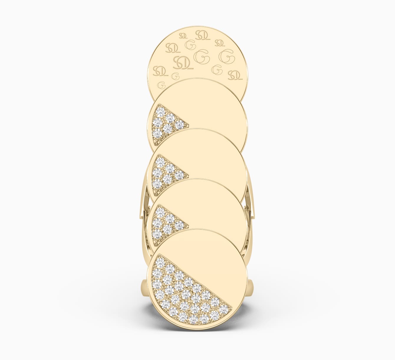 Yellow gold ring with diamonds Core <span>4004</span>