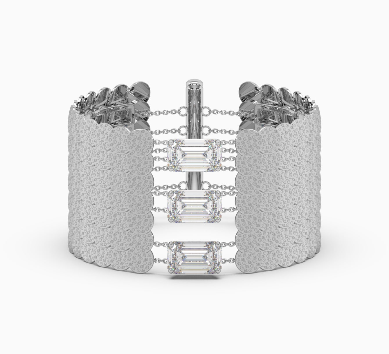 White gold bracelet with diamonds Core <span>4007</span>