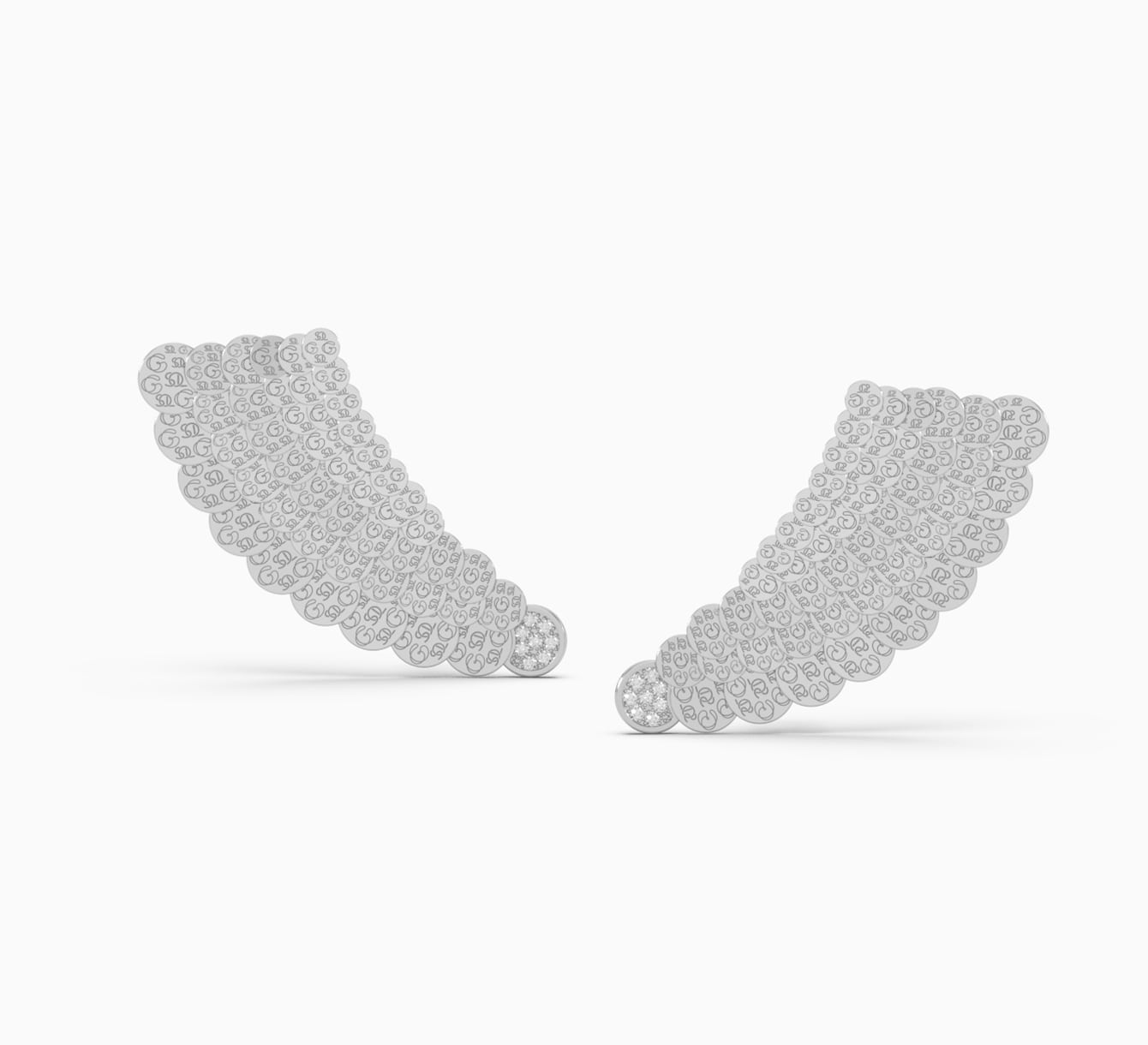 White gold earrings with diamonds Core <span>4010</span>