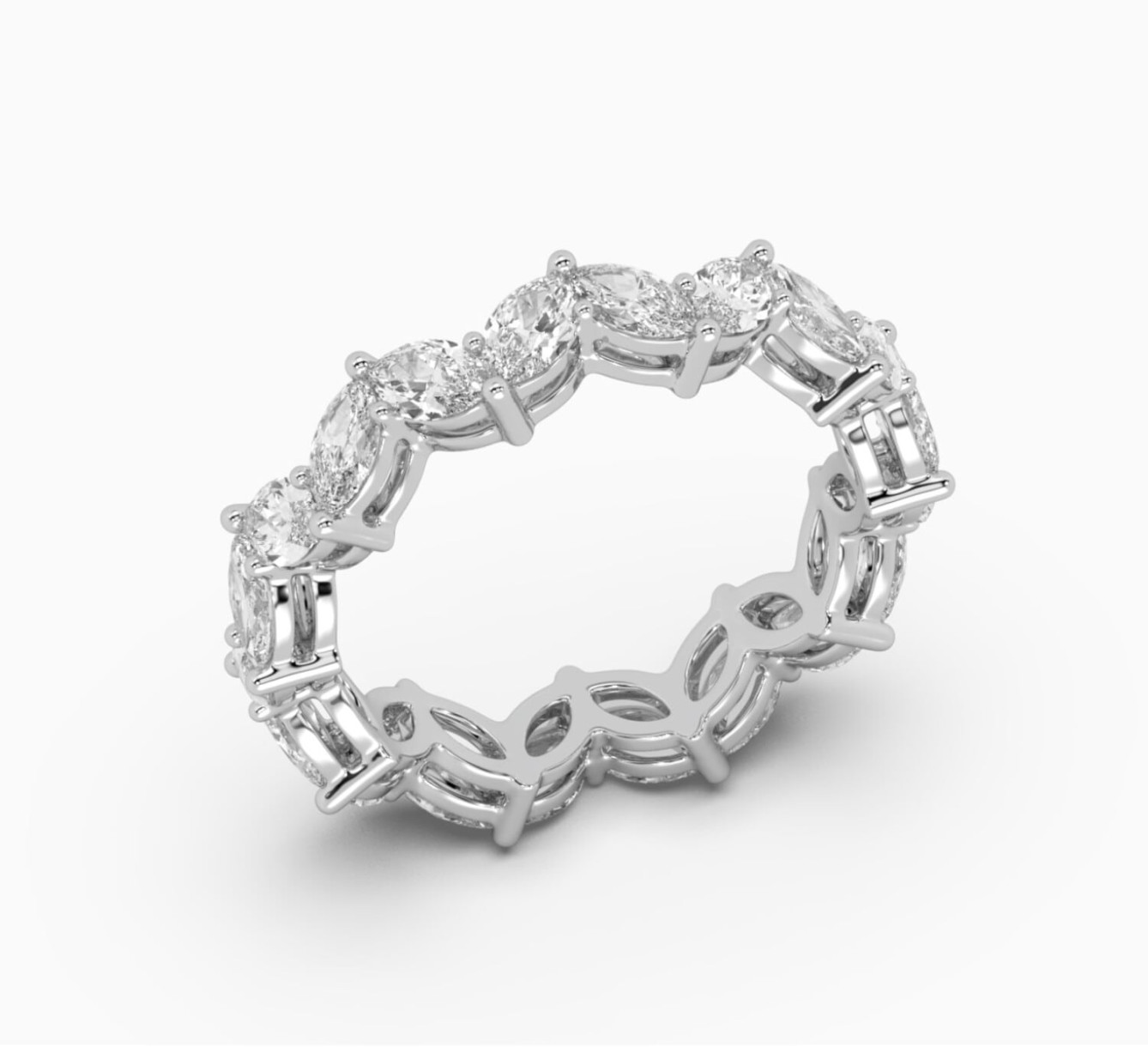 White gold ring with diamond Eternity Band <span>1016</span>