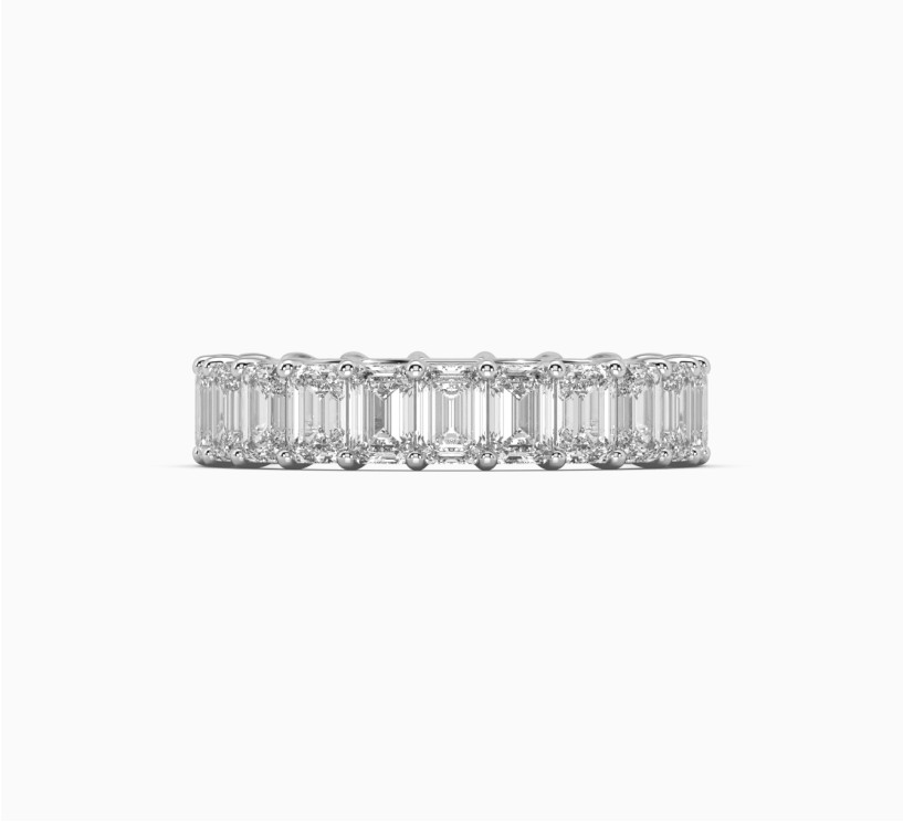 White gold ring with diamonds Eternity Band