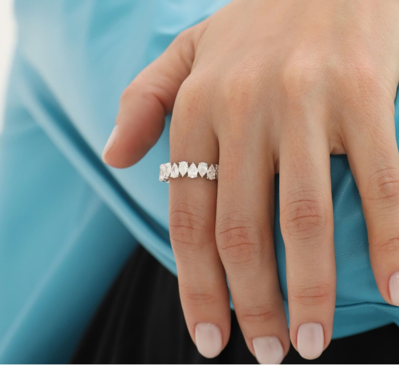 White gold ring with diamond Eternity Bands <span>2056</span>