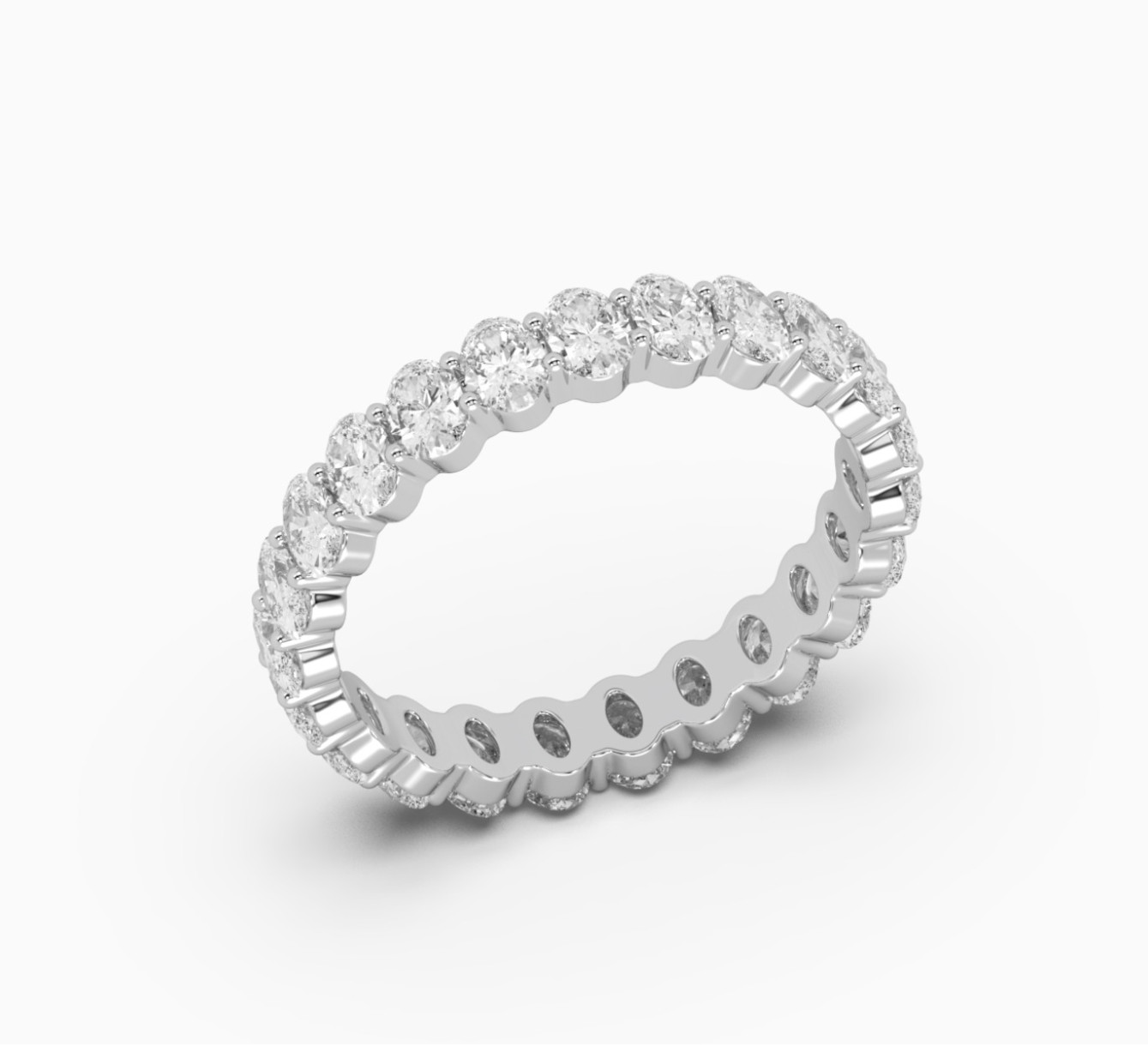 White gold ring with diamond Eternity Band <span>2057</span>