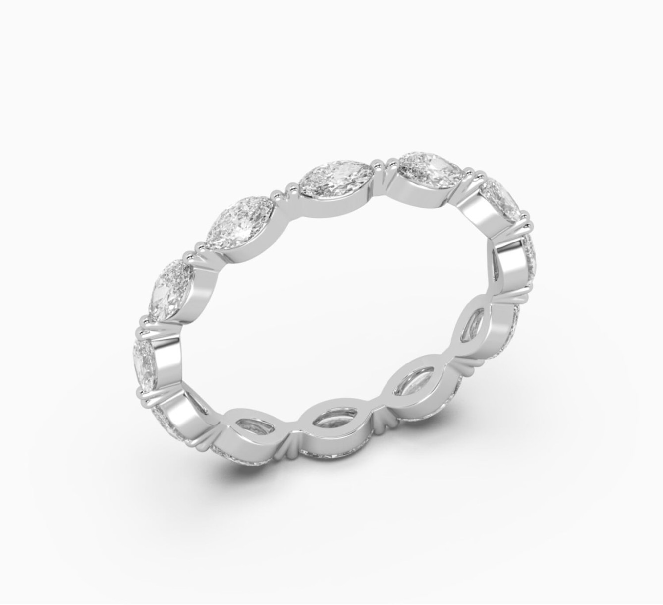 White gold ring with diamond Eternity Band <span>2058</span>