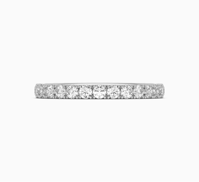 White gold ring with diamonds Eternity Bands