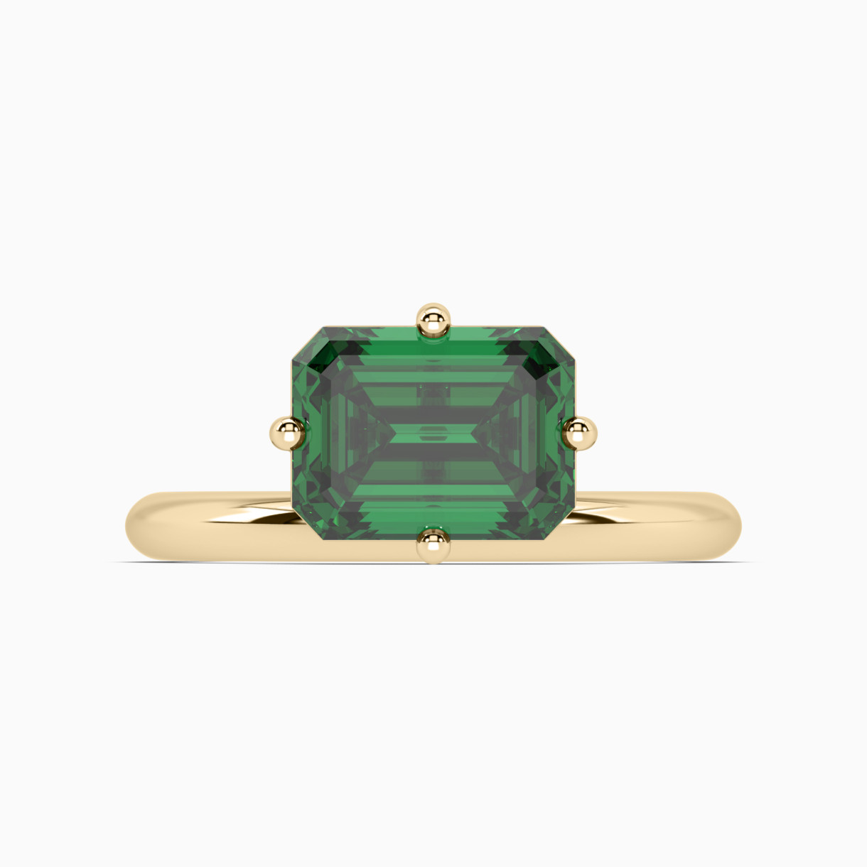 Yellow gold ring with emeralds Evergreen <span>5005</span>