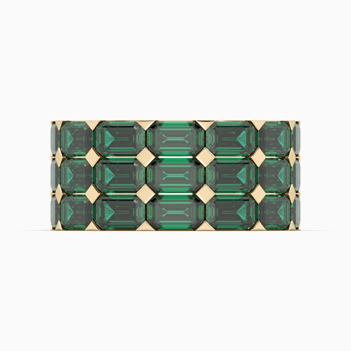 Yellow gold ring with emeralds Evergreen <span>5006</span>