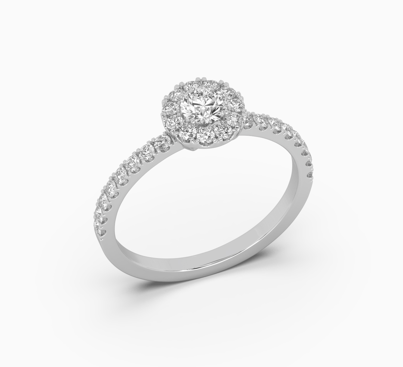 White gold ring with diamonds glow <span>1007</span>