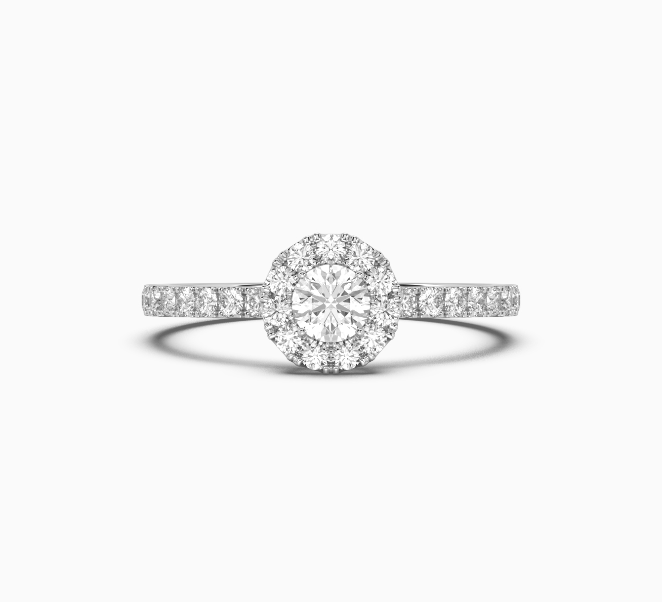 White gold ring with diamonds glow <span>1007</span>
