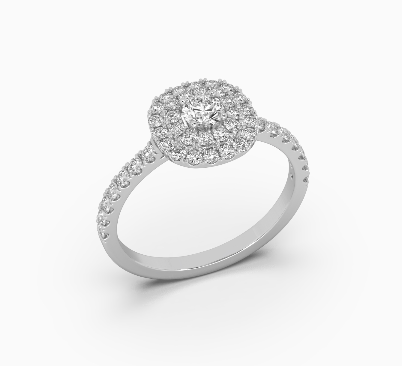White gold ring with diamonds glow <span>1008</span>