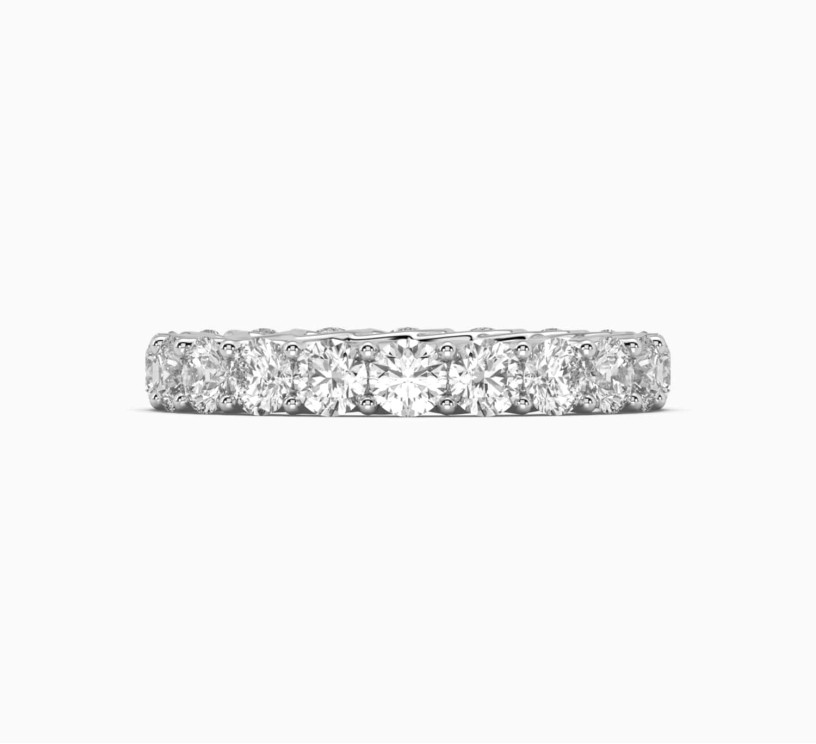 White gold ring with diamond Eternity Bands