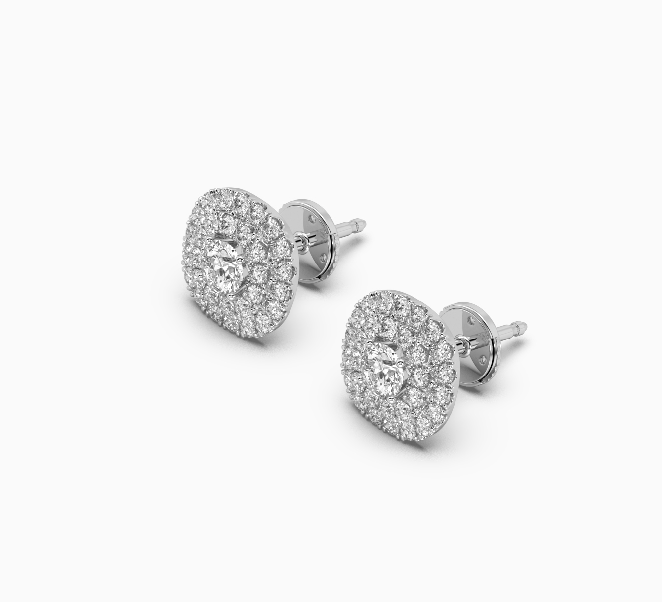 White gold earrings with diamonds glow <span>2019</span>