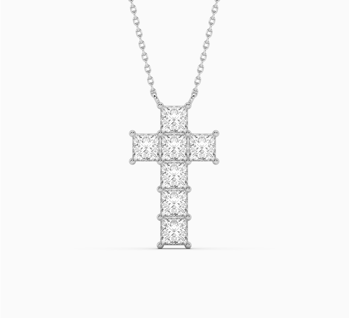 White gold pendant with diamonds saint 2044-<span>2</span>