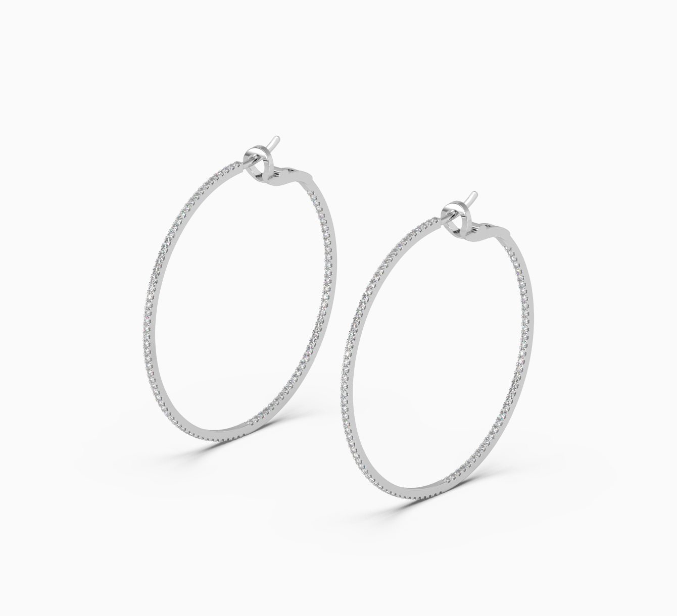 White gold earrings with diamonds glow <span>2053</span>