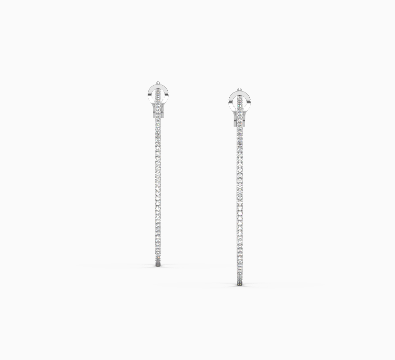 White gold earrings with diamonds glow <span>2053</span>