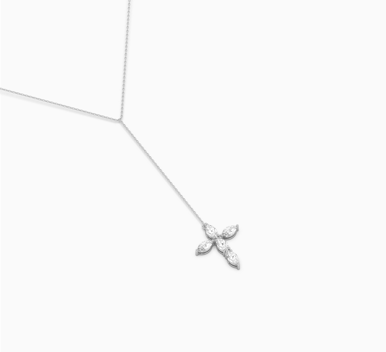 White gold necklace with diamonds saint <span>2055</span>