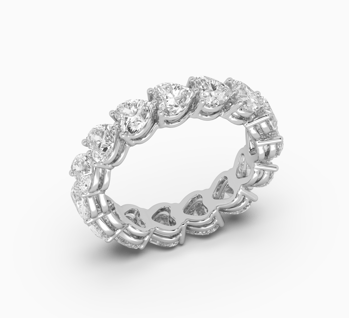 White gold ring with diamonds  HEARTS <span>2081</span>