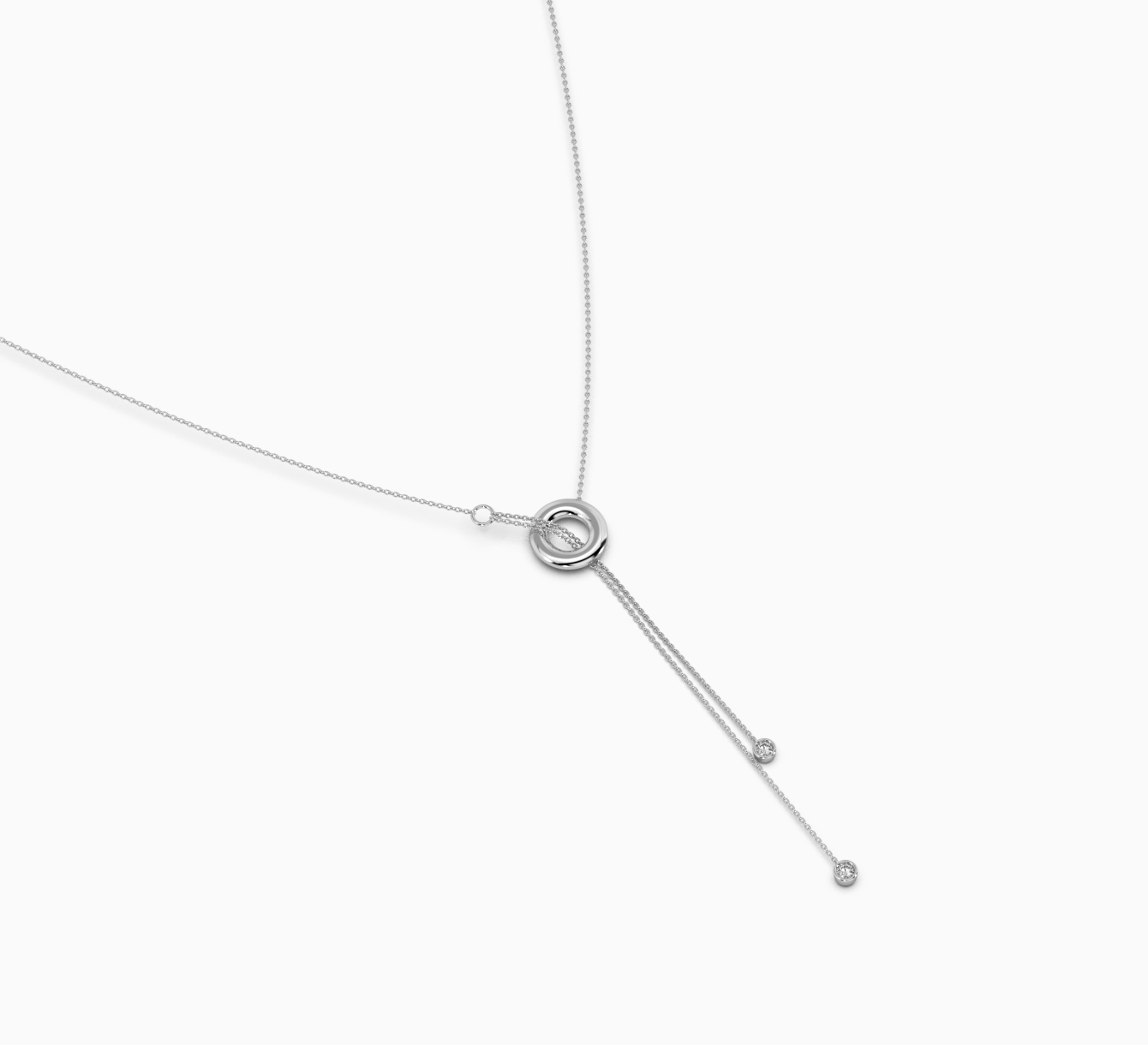White gold necklace with diamonds timeless 2093R